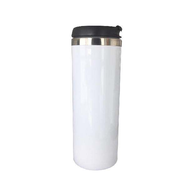 Vaso de acero doble pared 400ml Blanco