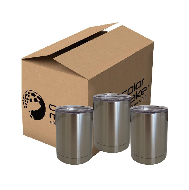 Vaso de Acero tipo barril 400ml Plata