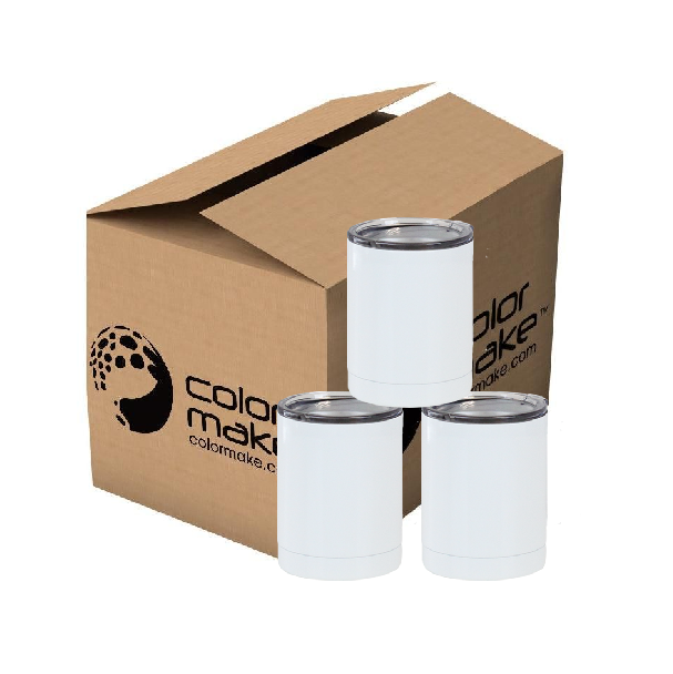 Vaso de acero tipo barril 400ml Blanco