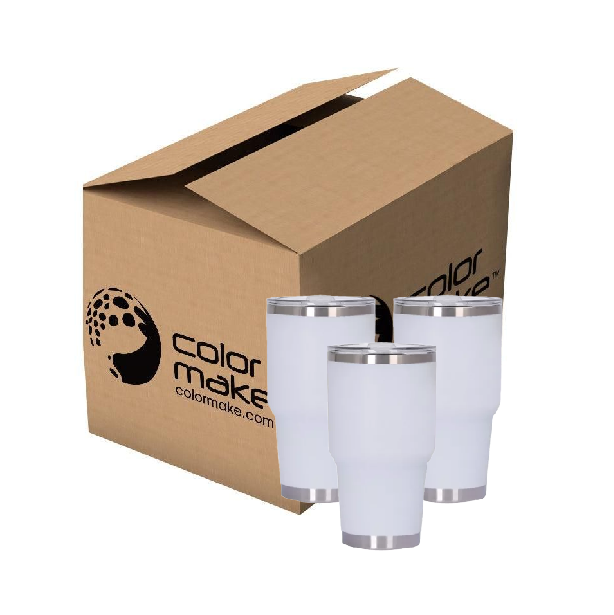 Termo de acero doble nivel 30oz Blanco