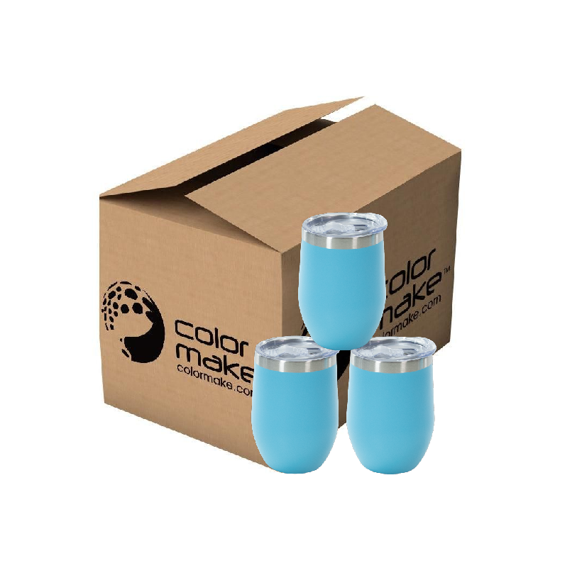 Vaso de acero 300ml Tipo vinero Azul