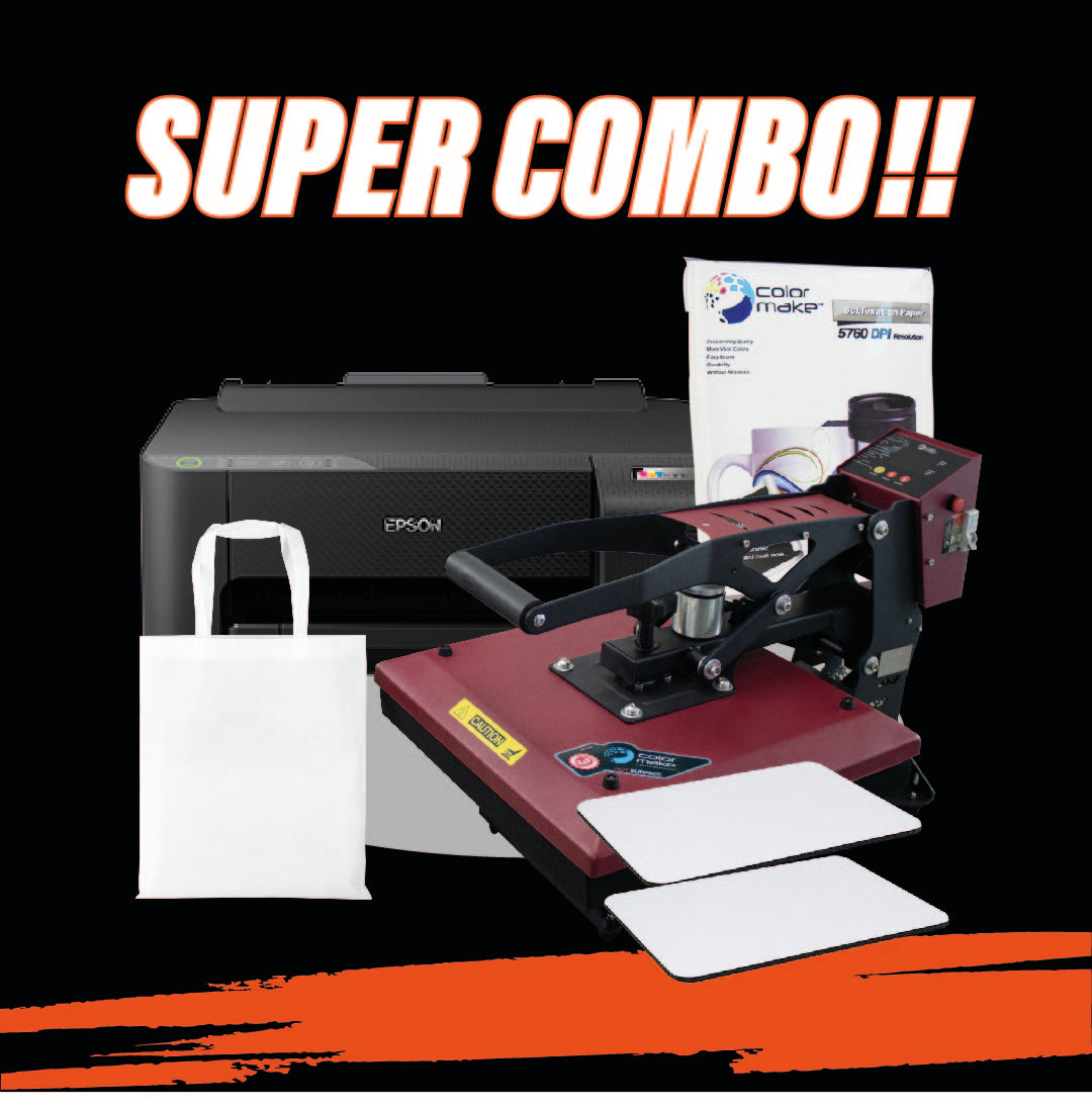 Combo Termofijadora Semiautomatica Pro2.0 Color Make + Epson L1250 + Insumos