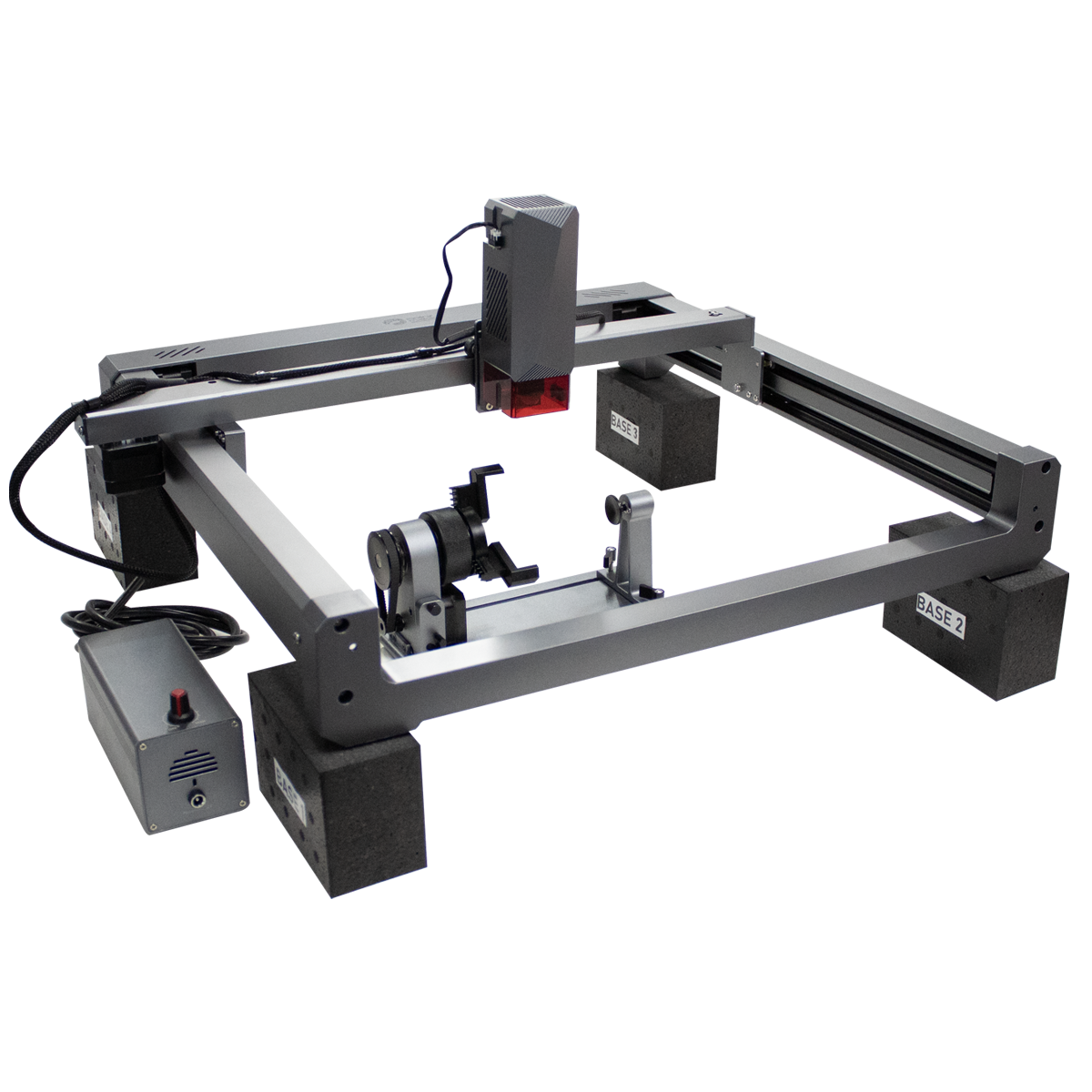 Máquina de grabado y corte láser de Diodo Azul Square 2.0 de 20W Con Rotativo