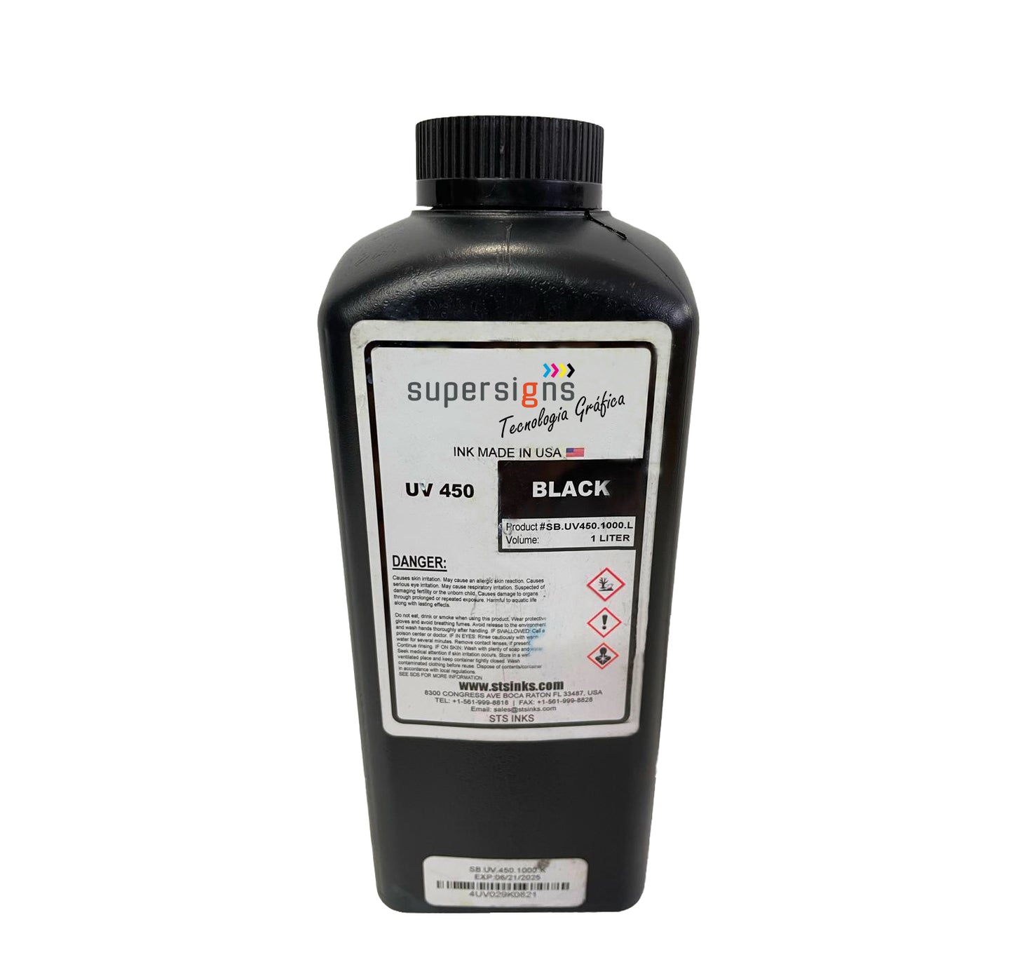 Tinta UV DTF CMYK+W 1.lt