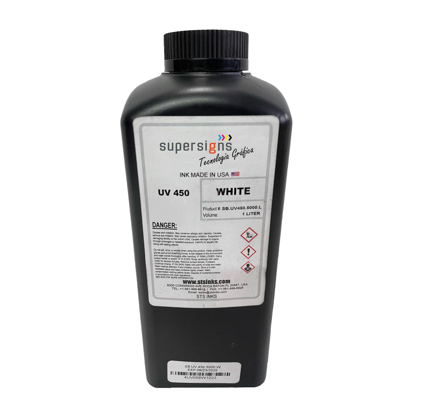 Tinta UV DTF CMYK+W 1.lt