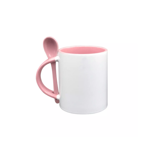 Kit Mug con interior de colores y cuchara 11oz