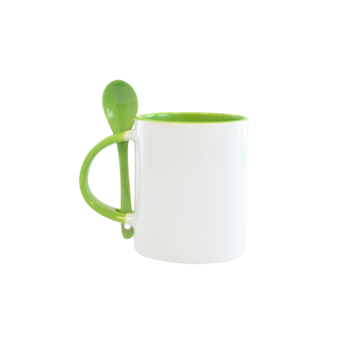 Kit Mug con interior de colores y cuchara 11oz