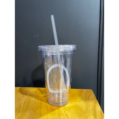 Vaso Reusable Tumbler Transparente 16OZ